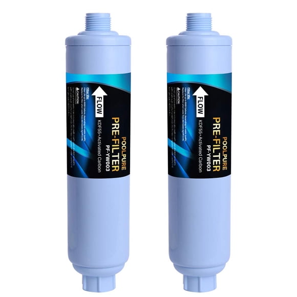POOLPURE Garden Hose End Pre Filter for Pool, Hot Tub, Spa, Greatly Reduces Chlorine, Heavy Metals, Odor, Fits Any Standard 3/4" Garden Hose Thread, Up to 8,000 Gallons,