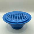 thumbnail image 2 of Cast Iron Flat Deck Drain (Heavy Duty Floor Drain with 4" Round Top with Tractor Grate, Cast Iron) Available in 2", 3", 2 of 4