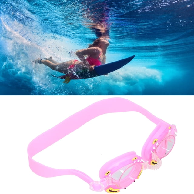 Gafas de Natación Para Niños, Puentes de Agua de Color Atajos de Piscina de Agua Gafas de Dibujos Animados Cómodos para USAR, Proporcionan una Vista Amplia Con tapones