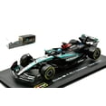 thumbnail image 4 of Bburago 2024 Formula Race Mercedes W15 Diecast Vehicle with Helmet, 1:43 Scale, Russell #63, 4 of 4