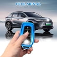 thumbnail image 5 of Key Fob Cover Compatible with Toyota Venza Corolla Cross Grand Highlander Tundra RAV4 Prime Prius Land Cruiser Sequoia Sienna Crown Tacoma Camry Keychain Case Holder Protector,Blue, 5 of 7