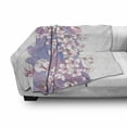 thumbnail image 3 of Magnolia Soft Flannel Fleece Blanket, Japanese Spring Blossom with Magnolia Flowers on Watercolor Backdrop, Cozy Plush for Indoor and Outdoor Use, 70" x 90", Lavender Pink and Green, by Ambesonne, 3 of 6