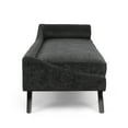 thumbnail image 3 of Christopher Knight Home Cagle Mid-century Modern Chaise Lounge by  - 68.00" L x 27.50" W x 25.00" H Black + Dark Brown, 3 of 5