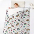 Rainbow Hello Kitty Blanket for Couch Bed Throw Blanket, Aesthetic