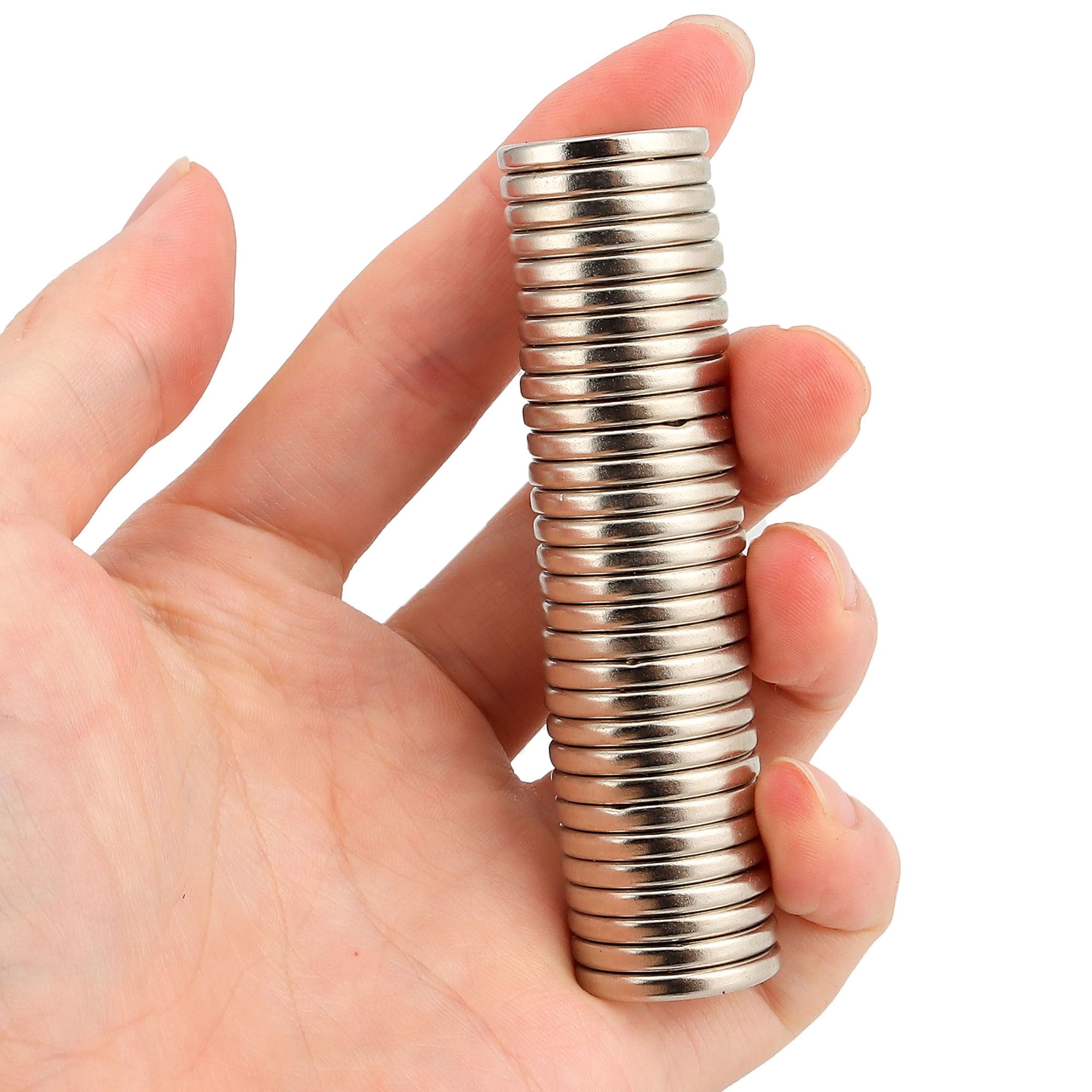Spencer 0.78 x 0.12 Inch Strong Neodymium Rare Earth Craft Disc Magnets for Fridge, DIY, Scientific, Craft, and Office Magnets, 30 Pack