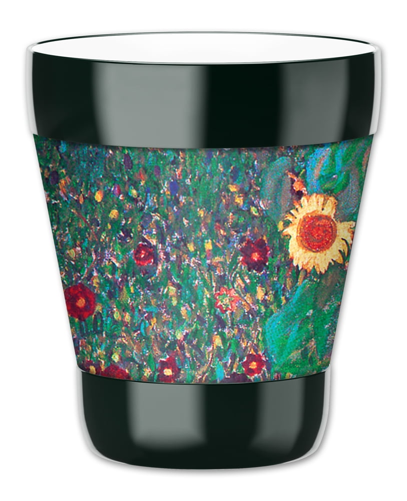 Mugzie Klimt Sunflowers Travel Mug with Insulated Wetsuit Cover 16 oz Black 102-ZIE Mugzie Klimt Sunflowers Travel Mug with Insulated Wetsuit Cover 16 oz Black 102-ZIE