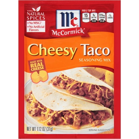 McCormick Cheesy Taco Seasoning Mix, 1.12 oz