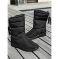 thumbnail image 5 of SIMANLAN Comfy Warm Winter Boots For Women Wedge Heel Faux Fur Lined Indoor Outdoor Boots Soft Antiskid Mid-calf Casual Shoes, 5 of 6