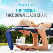 Ostrich Chaise Lounge, Facedown Beach Camping Pool Tanning Chair, Stripe