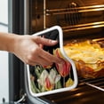 thumbnail image 3 of Luxury Tulip Floral Pot Holders for Kitchen Heatproof Potholder, 4 Pack Farmhouse Vintage Botanical Flowers Hot Pads Multipurpose Oven Pads Cloth Potholders Trivet for Cooking and Baking, 3 of 8