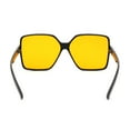 thumbnail image 4 of Womens Pop Color Lens Oversize Thin Plastic Butterfly Sunglasses Black Orange, 4 of 4