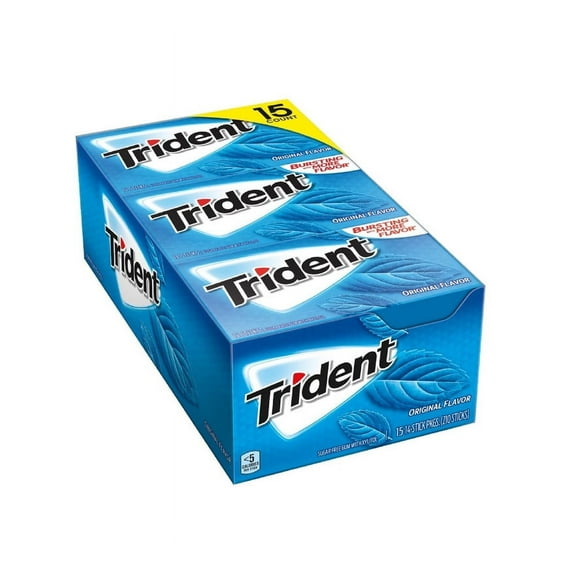 Trident Original Flavor Sugar-Free Gum (14 pc./pk., 15 pk.)