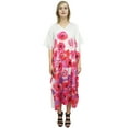 thumbnail image 5 of Bimba Women's Chic Floral Satin Long Kaftan Party Maxi Caftan Kimono Coverup-8, 5 of 8