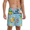thumbnail image 2 of Wukai Hello Summer Men’s Short Pajama Pants With Pockets Soft Sleep Pj Shorts for Men-X-Large, 2 of 6
