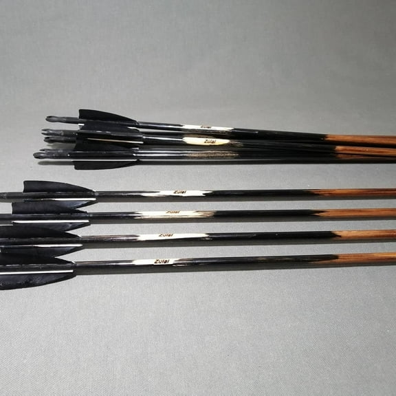 Wooden Archery Arrows Archery Personalized Arrow For Recurve Bow Longbow Medieval Traditional Ottoman Hunting Shoot with Black Natural Fletc