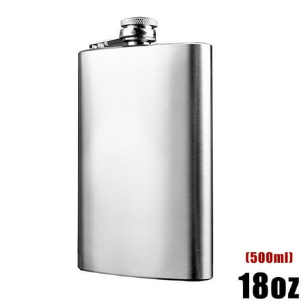 

GYZEE Stainless Steel Hip Liquor Whiskey Alcohol Flask Cap Pocket Wine Bottle 1-18Oz 18oz
