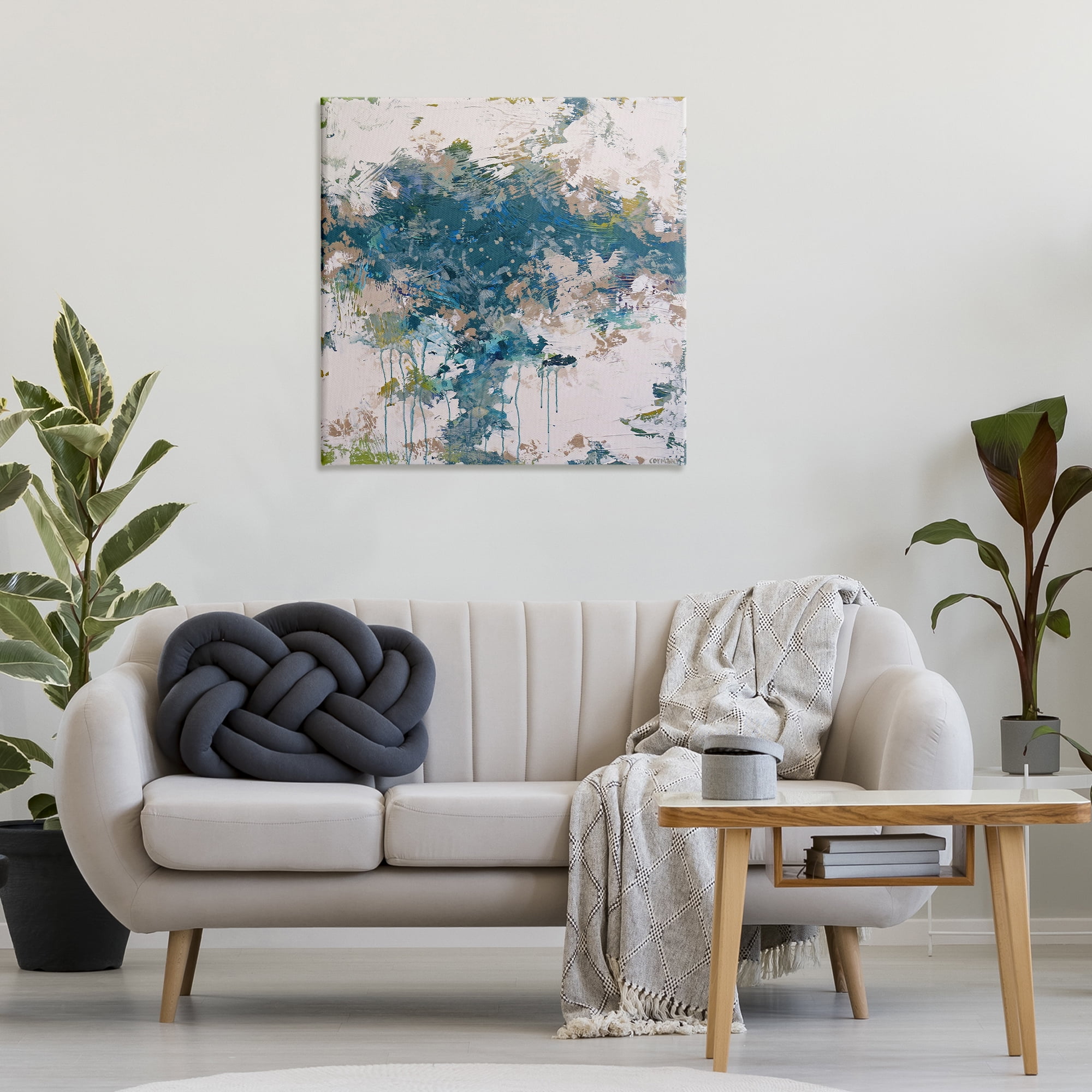 Stupell Industries Chaotic Paint Drip Abstract Abstract Painting Wrapped Canvas Art Print Wall Art, 30 x 30