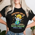 thumbnail image 2 of Retro Groovy Everybody Line Up Total Solar Eclipse 2024 Women’s T-Shirt – Vintage Style Celestial Event Tee, Fun 70s Inspired Eclipse Shirt, April 8 Astronomy Lover Apparel, Nostalgic Space, 2 of 3