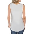 thumbnail image 4 of Sleeveless Womens V Neck Tank Tops Henley Shirts Button Up Ribbed Long Tunic Tees, 4 of 5