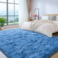 thumbnail image 7 of ZENELESS 9'x12' Cobalt Blue Plush Shaggy Rug, Extra Large Soft Indoor Modern Fluffy Carpet for Stylish Home Decor, 7 of 7