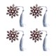 thumbnail image 1 of 4Pcs Marcador de borlas en forma de copo de nieve de metal Marcador de estilo chino Marcador clásico de nieve, 1 of 7