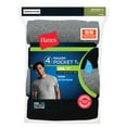 thumbnail image 2 of Hanes ComfortSoft Cool DRI Dyed Crewneck TAGLESS Pocket Undershirt (2176) Black, 2XL, 2 of 4