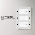 thumbnail image 3 of LEEYNEER 3 -Gang Outlet Panel Wall Plate Covers Power Outlet Switch Cover Outlet Plate Cover Child, 3 of 6