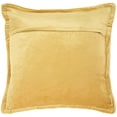thumbnail image 3 of Mina Victory Sofia Solid Flange Viscose Fabric Throw Pillow in Mustard Yellow, 3 of 6