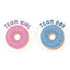 Donut Gender Reveal Stickers Pink and Blue We Donut Know Gender Reveal Party Team Boy or Girl Stickers, 40 Labels - Distinctivs