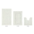 thumbnail image 2 of Better Trends Luxury 3 Piece Bathroom Rugs Set 100% Cotton Bath Rug Soft, Water Absorbent, Reversible, Machine Washable for Bathroom Decor Toilet Base Contour, Runner Mat Ivory Lux Collection, 2 of 4