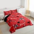 thumbnail image 3 of Homewish Eat Sleep Hockey Bedding Comforter Set for Boys, Cartoon Sports Theme Twin Comforter Sets, Teen Boy Child Reversible Bedding Set, Luxury Bedroom Decor, 2 Pieces, 3 of 8