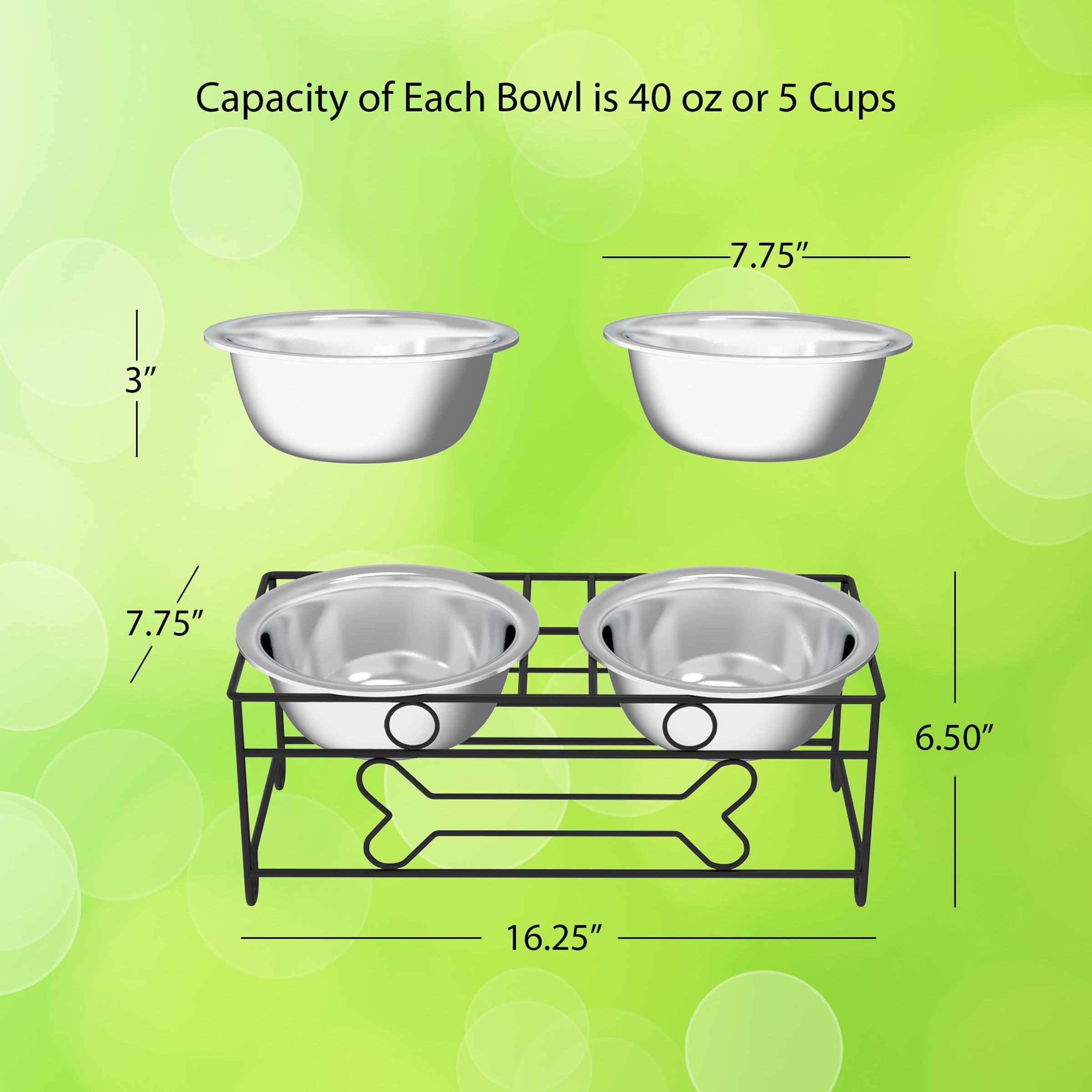 Elevated Dog Bowls for Small Dog Cat Food and Water Bowls Stand Raised  Feeder With Stainless Steel Bowls Dog кормушка для собак - AliExpress