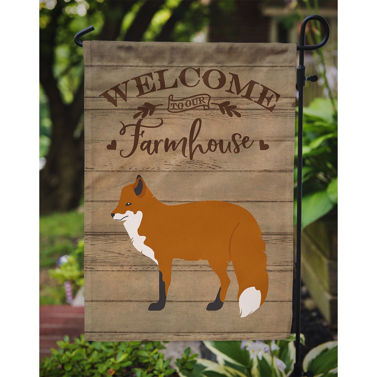 Carolines Treasures CK6820GF Red Fox Welcome Garden Size outdoor-flags, Multicolor