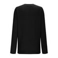 thumbnail image 4 of Htigea Crewneck Sweater for Women Casual Knit Long Sleeve Fall Basic Top Solid Color Everyday Pullover Sweaters Black S, 4 of 6