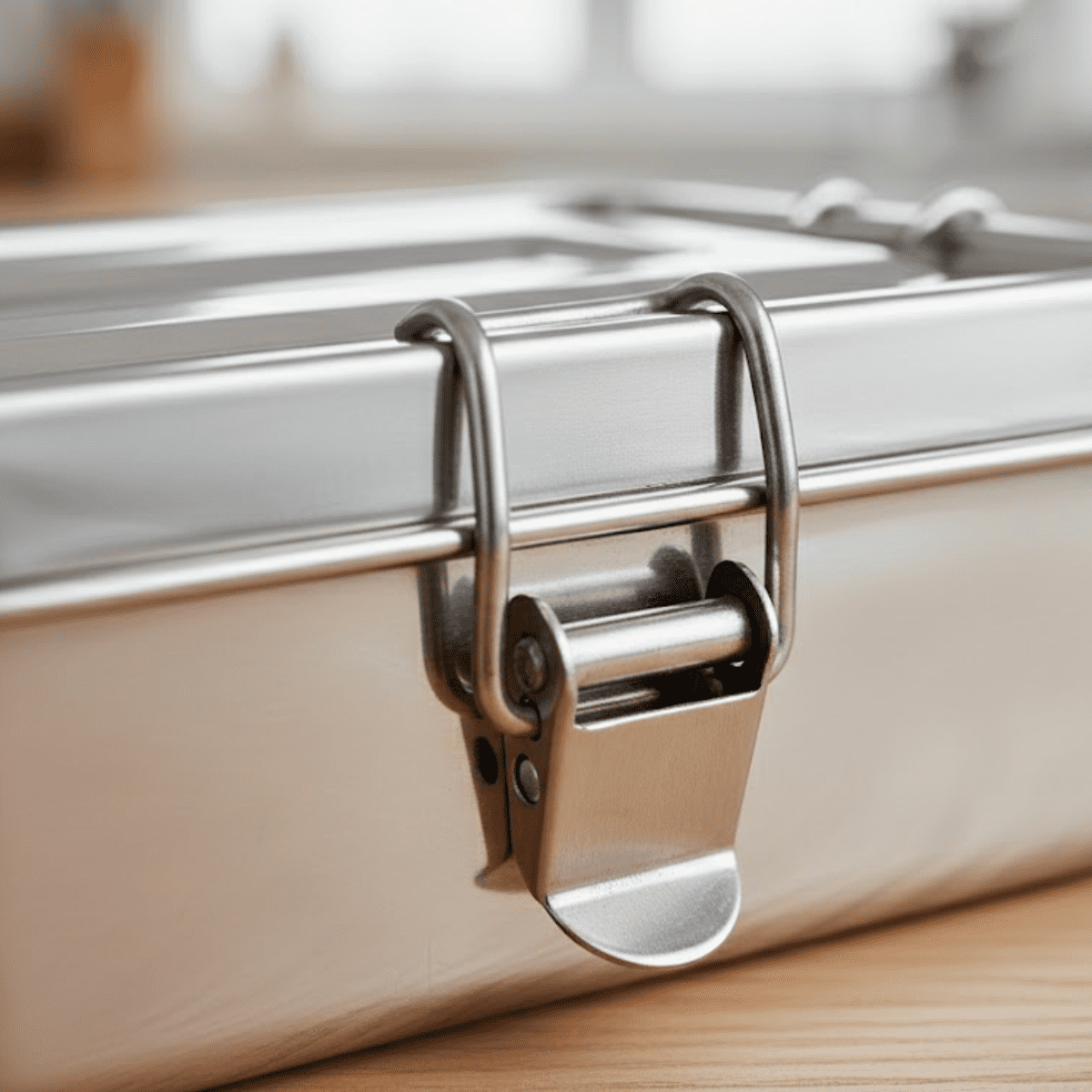 Mayur Exports Bento Box for Adult Stainless Steel 3 Compartment Lunch Box with Dip Container Leakproof 40 Oz Dishwasher Safe Meal Prep Eco Friendly Food Container with Secure Lock (Silver)