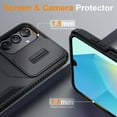 thumbnail image 5 of TJS for Samsung Galaxy A26 Phone Case, Slide Camera Cover Shockproof TPU+PC Lens Protection Cover for Samsung A26 (Purple), 5 of 6