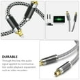 thumbnail image 4 of Optical Audio Cable 2 Meter Male to Male Audio Cord Flexible Toslink Wire, 4 of 8