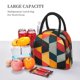 thumbnail image 5 of Easygdp Geometric Cube Pattern Art Bolsa de Almuerzo Insulada Grande, Forro de Aluminio, Diseño Espacioso, a Prueba de Fugas, Ideal para Trabajo, Picnics, Viajes y Actividades al Aire Libre, 5 of 6