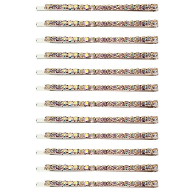 Clip Cheveux 12 Pcs Strass Épingles à Cheveux Strass Pinces à Cheveux Bling Pinces à Cheveux Brillants Cheveux Bobby Pin Femmes Coiffure Coiffure Accessoires