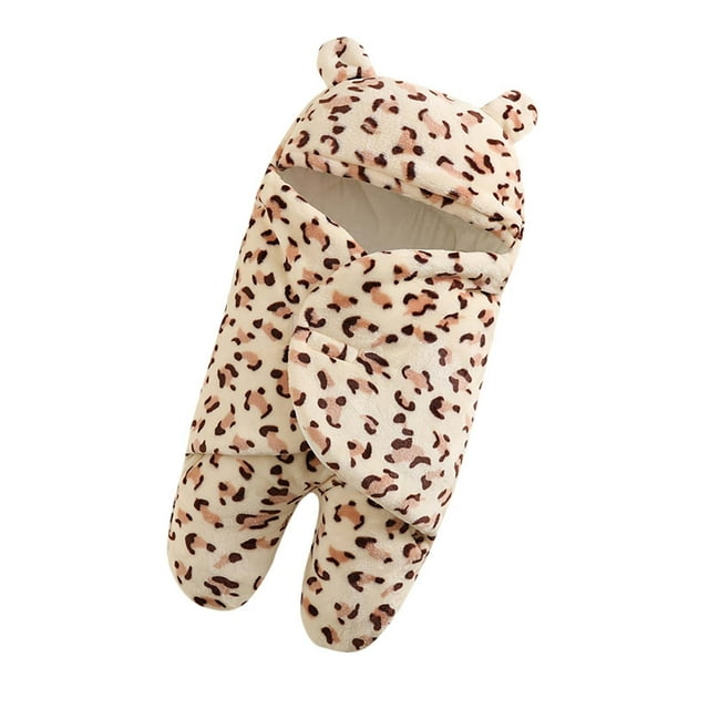 Newborn Baby Boy Girl Cute Print Flannel Receiving Sleeping Blanket Wrap Swaddle