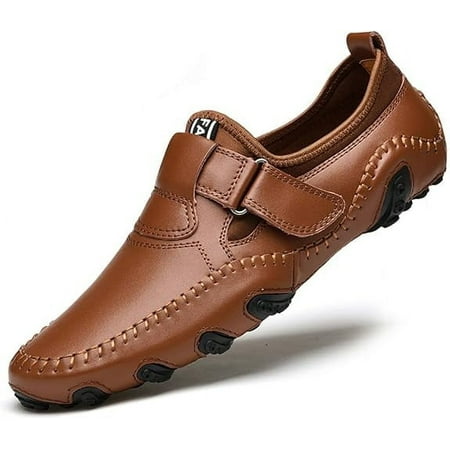 Mens Casual Leather Loafers Shoes Penny Loafers Moccasin Flats Boat Shoes