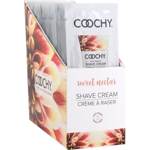 Coochy Shave Cream - Sweet Nectar - 15 ml Foils 24 Count Display