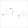 thumbnail image 2 of Allied Brass 1-1/8-in Cabinet Knob, Brushed Bronze, 2 of 2