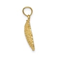 thumbnail image 2 of 14k Yellow Gold Textured Scallop Shell Pendant, 2 of 4