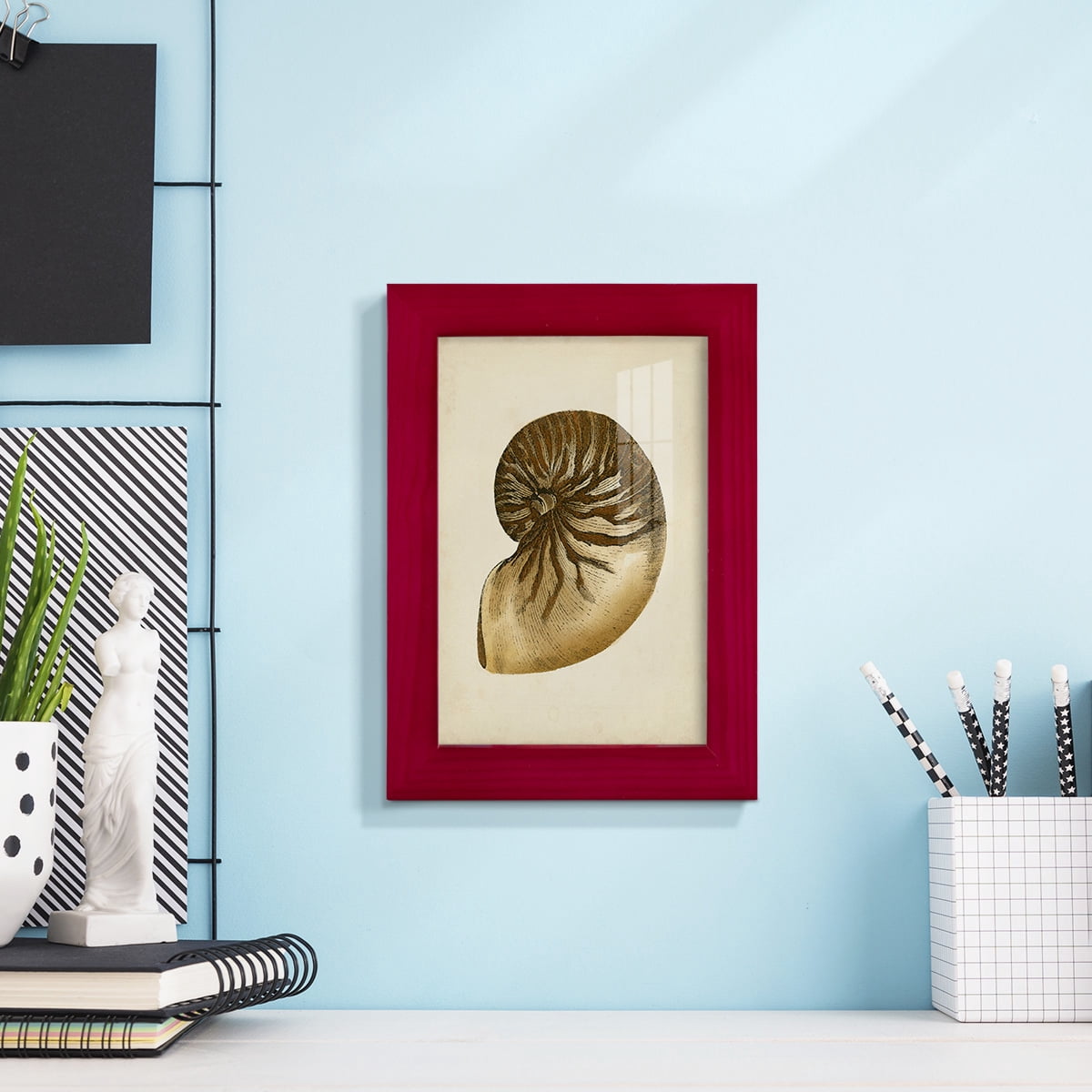 Sealife Collection V - Framed Print w/glass - Cherry Red