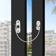 thumbnail image 5 of Cerradura de seguridad para ventana de 4 piezas, cerradura de puerta de seguridad para ventana con llave para niño bebé, cerradura de cable antirrobo, restrictor de puerta corrediza, ventana de acero inoxidable con tornillos (blanco) Rojo Verde, 5 of 5