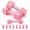 Pink, variant on Adjustable Dumbbell Set of 2, 6 Lbs Total, Black, Soft Rubber Handle for Home Gym Workouts