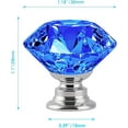 thumbnail image 2 of 12 Pcs 30MM Crystal Clear Glass Dresser Knobs Silver Diamond Drawer Knobs Pulls Handles Kitchen Cabinet Knobs for Dresser Drawers, 2 of 7