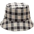 thumbnail image 3 of CoCopeaunts Bucket Hats for Women Street Casual Double-Sided Bucket Hat Lattice Fashion Leisure Men Sun Protection Fisherman Hat, 3 of 8