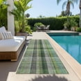 thumbnail image 6 of Addison Rugs Chantille Indoor/Outdoor Transitional Plaid Green Washable Runner Rug, 2'3" x 7'6", 6 of 6